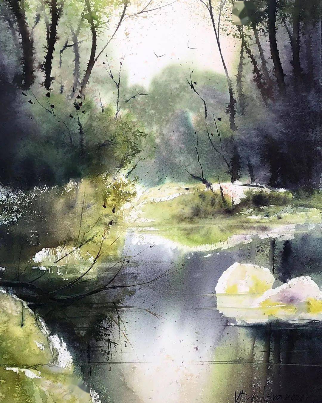 意境优美的光色水彩,梦幻中自带仙气