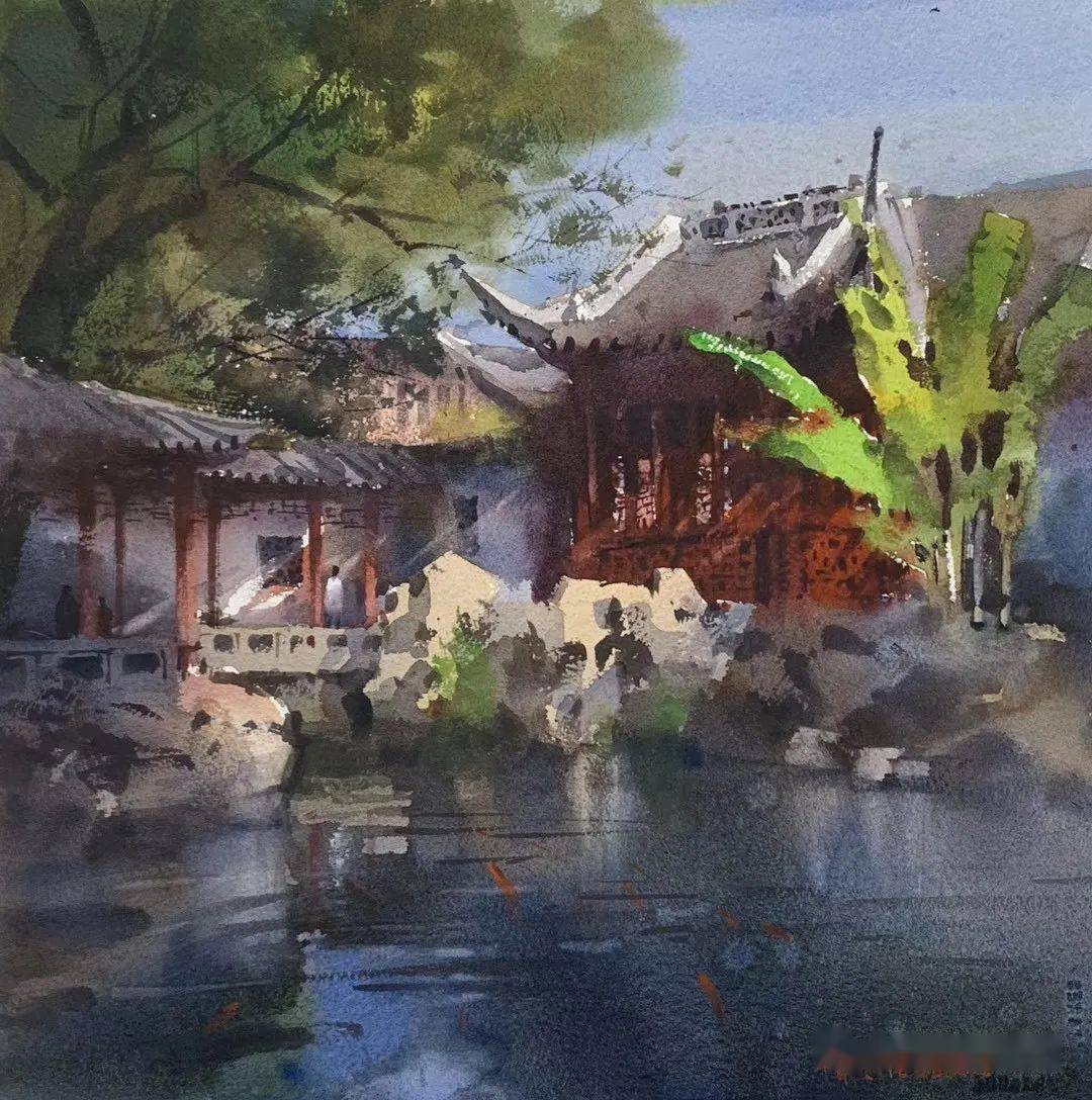 费曦强水彩作品欣赏_上海市