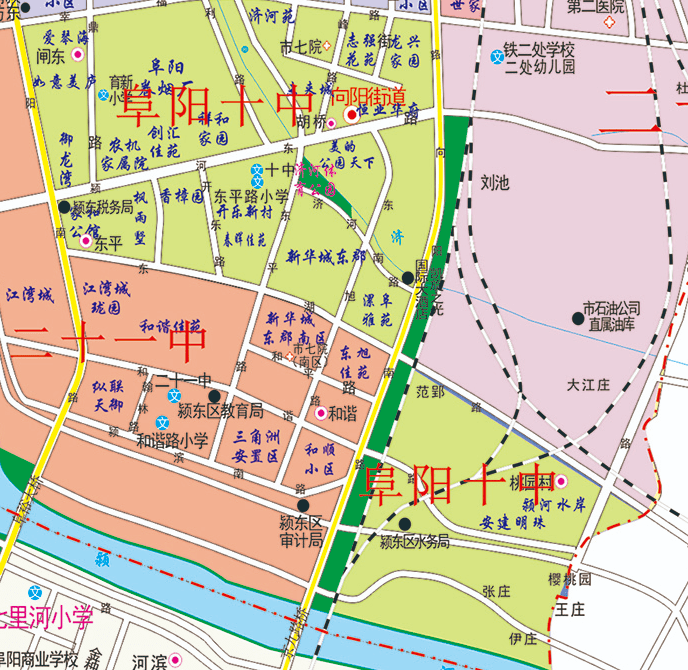 地圖版2020年潁州潁泉潁東學區劃分圖來了超詳細