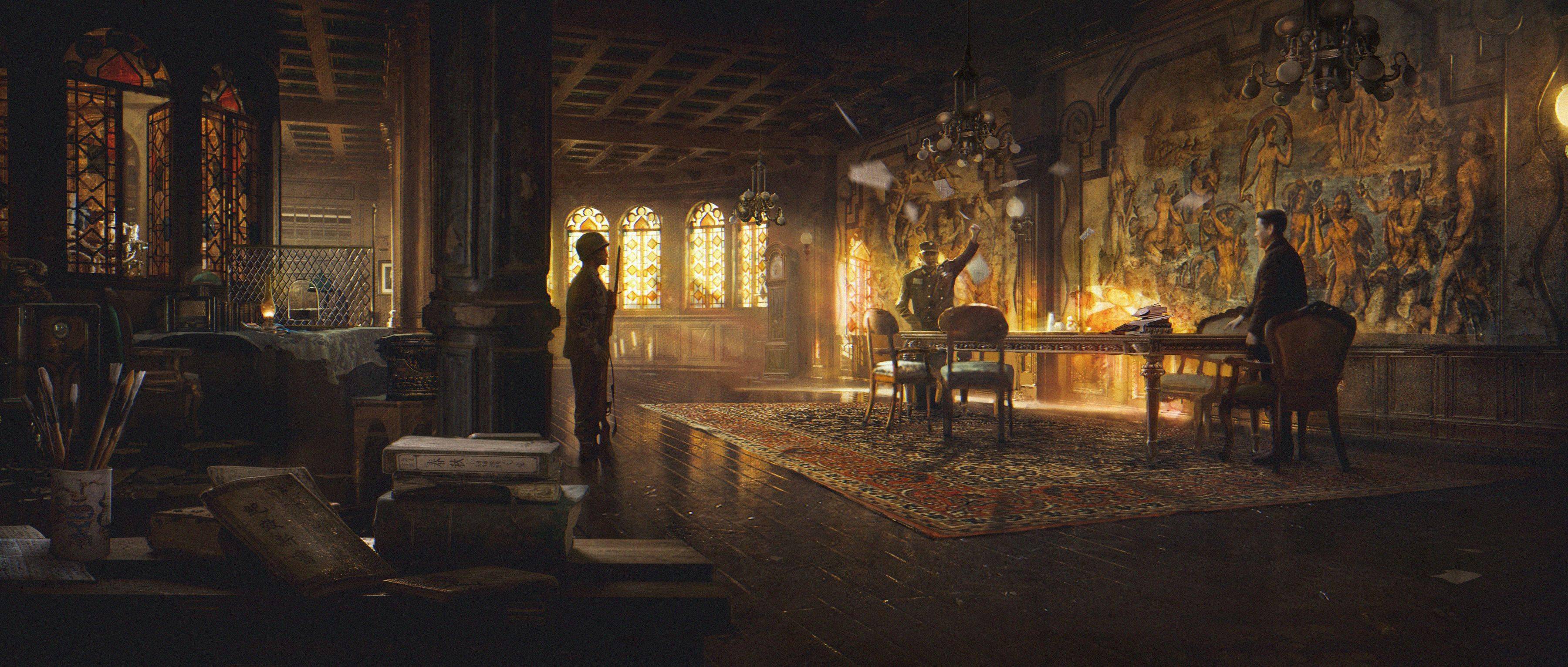 东楼指挥部,有意境半地下水路激战剧照.