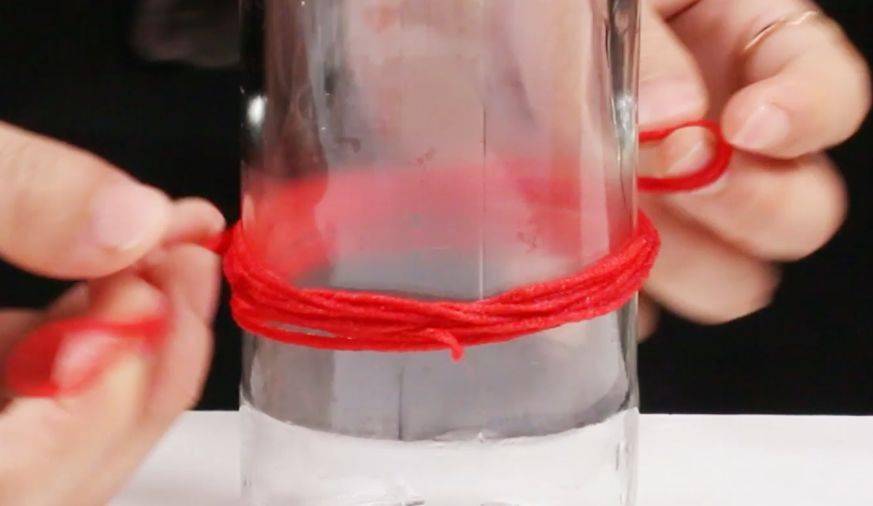 小实验一根棉线完美切割玻璃瓶