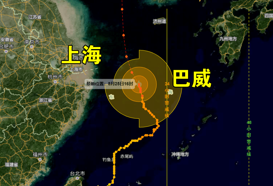 台风来了巴威今夜经上海同纬度北上上海明起退烧