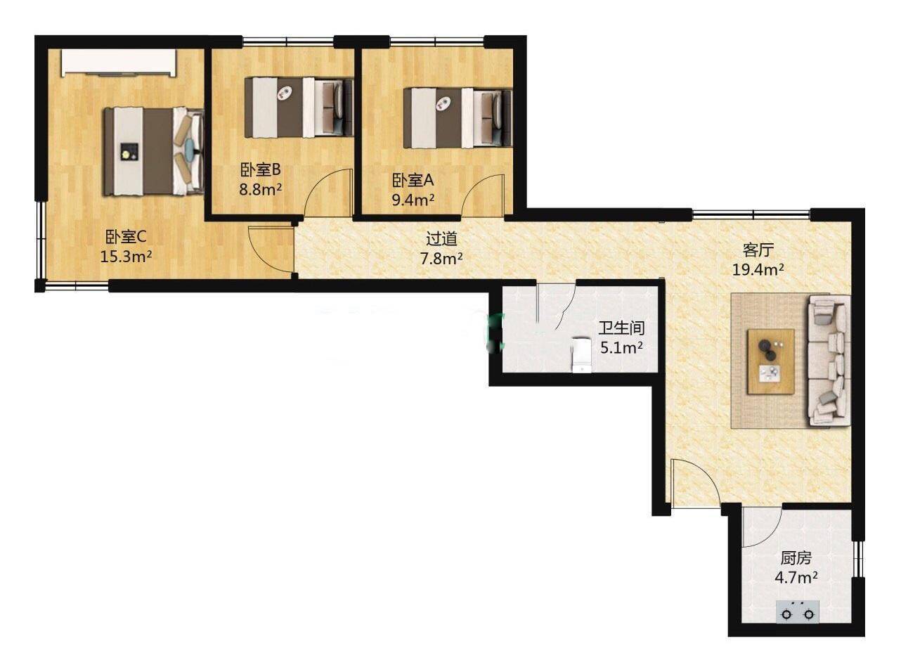 比起超长跑道房,这户型更令我一见难忘,进门就是阳台,无力吐槽_手机
