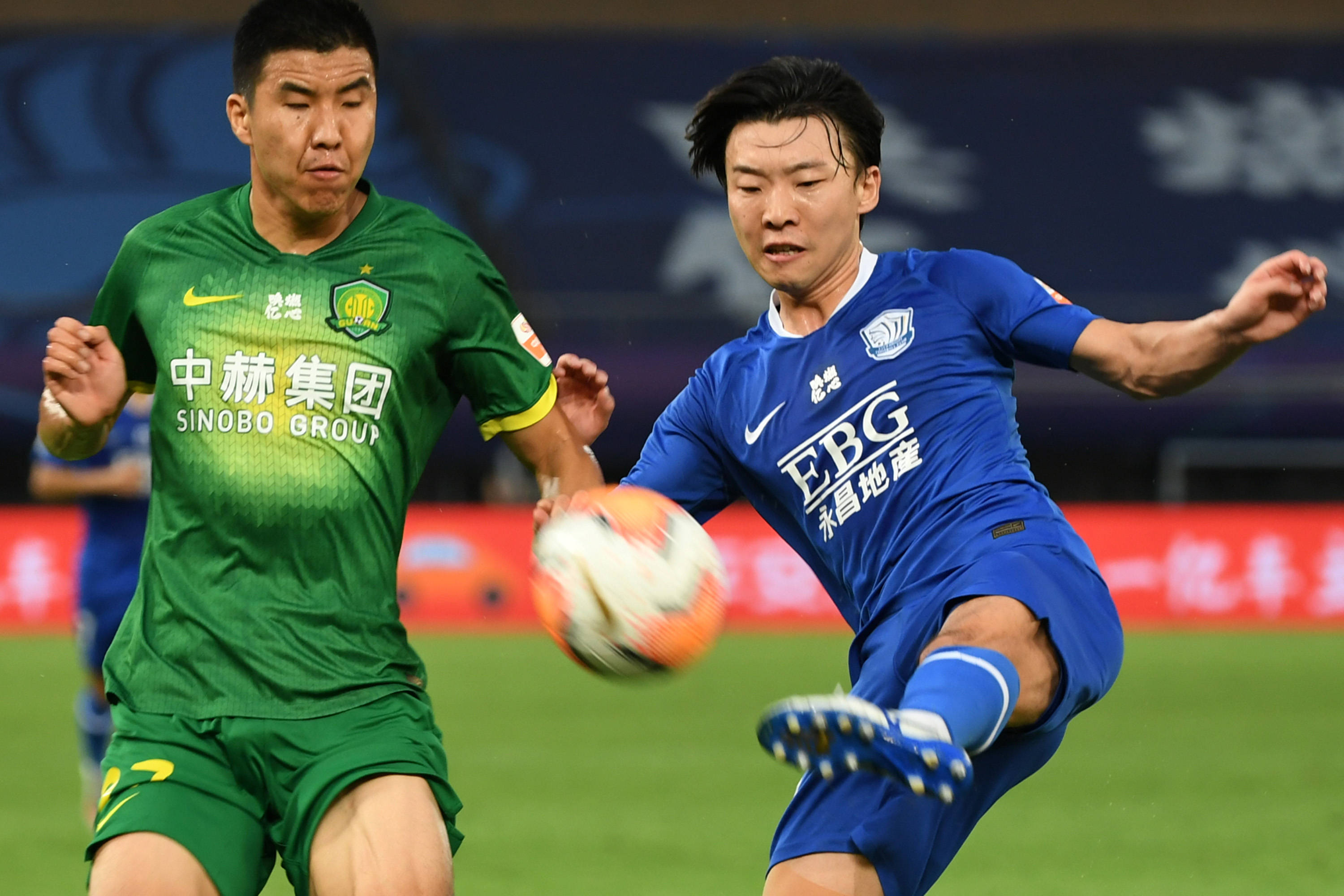 足球——中超:北京中赫国安对阵石家庄永昌