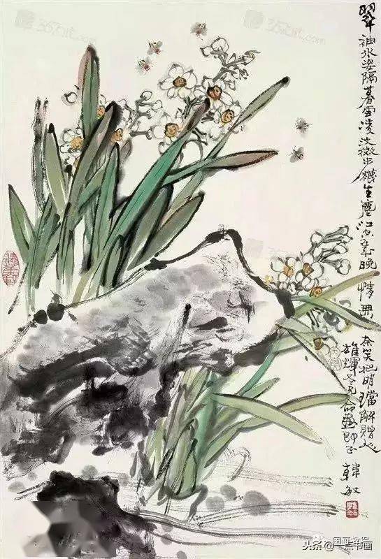 名家笔下的国画水仙荟萃