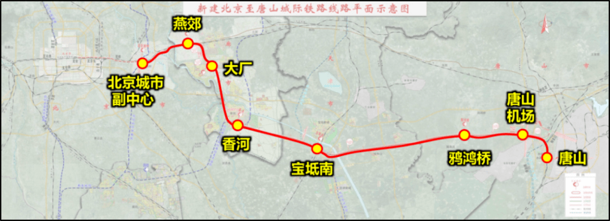 京津冀城际铁路近期规划在建项目一览