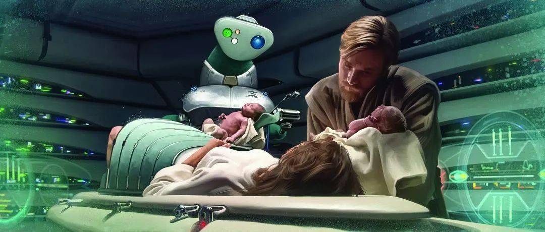 为帕德梅接生的就是这个助产机器人,它简单友好的外形是模仿波利斯马