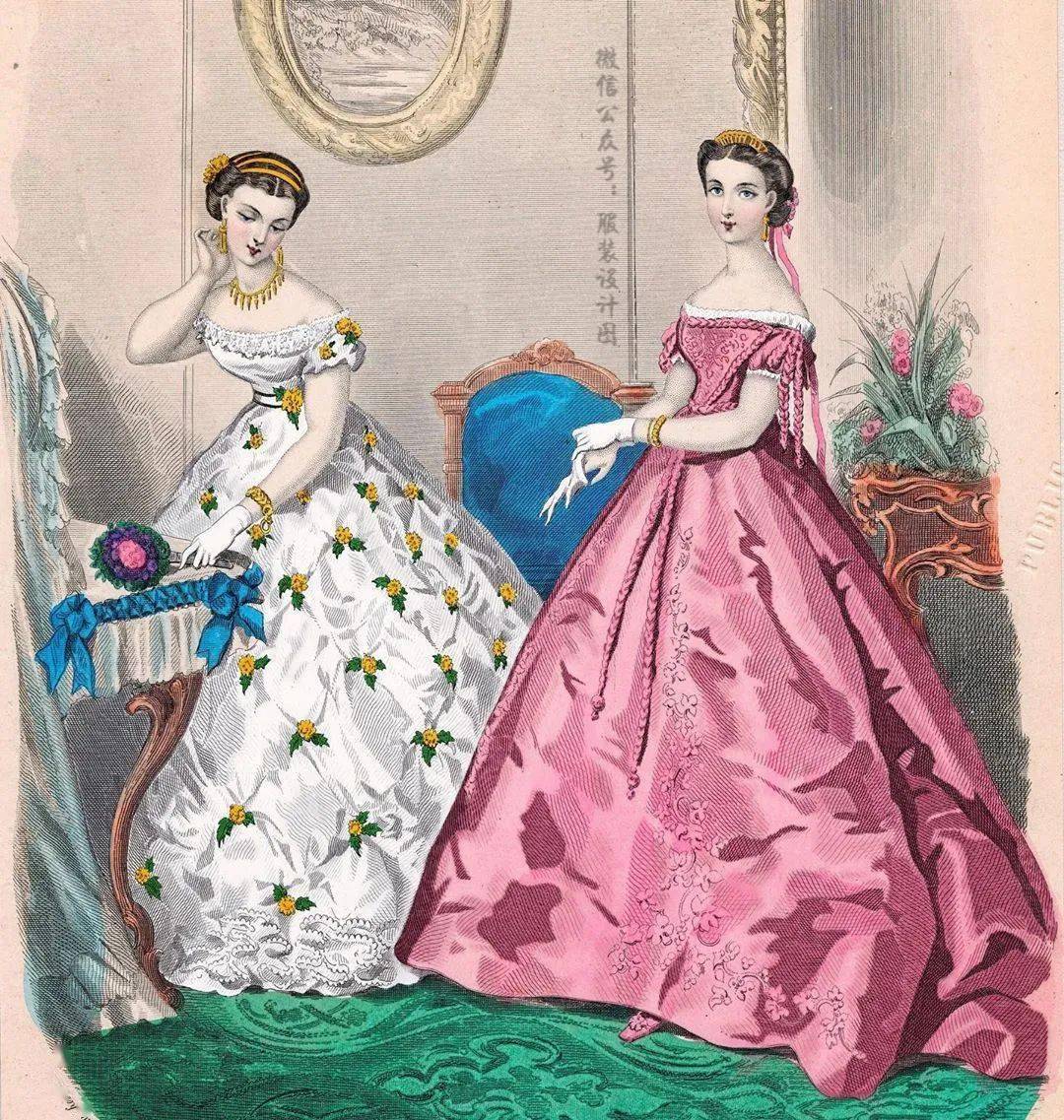 以前没有电脑的时候服装效果图长这样200张复古服装效果图