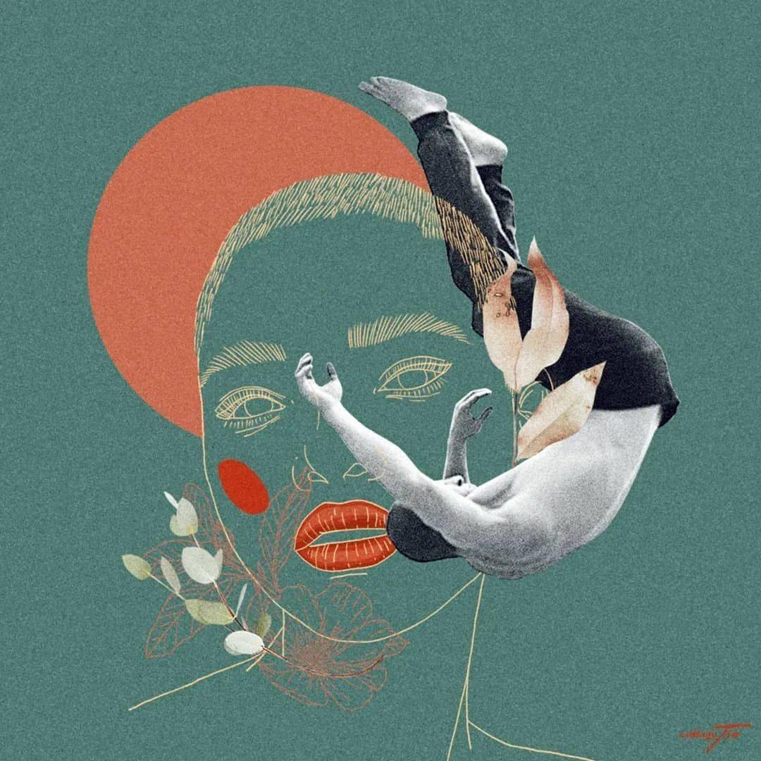 这种拼贴海报风格很独特