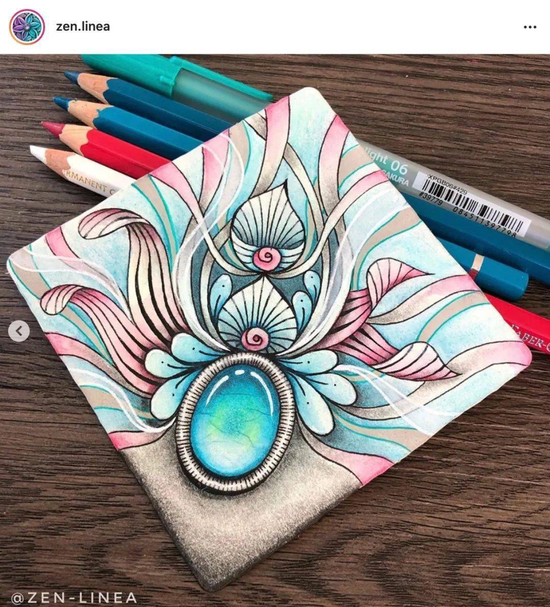 每天一张禅绕画:环形悖论丝带(paradox rounded ribbon)