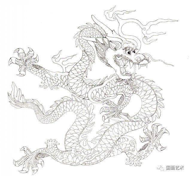 中国神龙简笔画 黄金图片