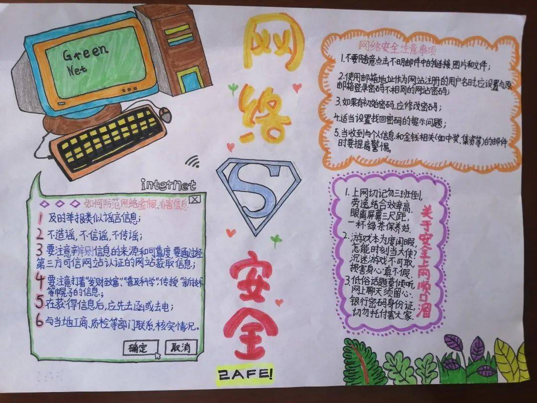 网络安全青少年在行动快来围观阿左旗少先队员的手抄报作品展