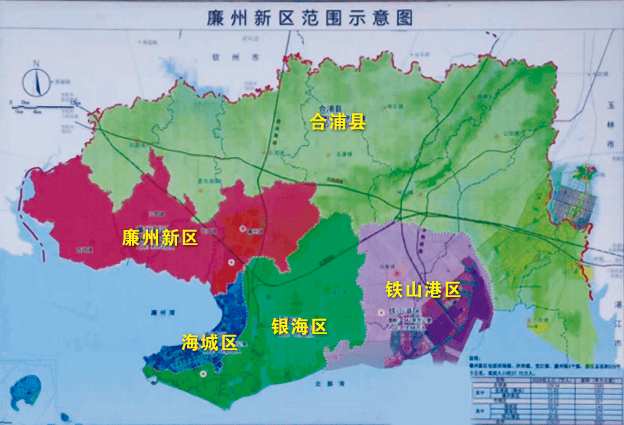 合浦地图 各乡镇图片