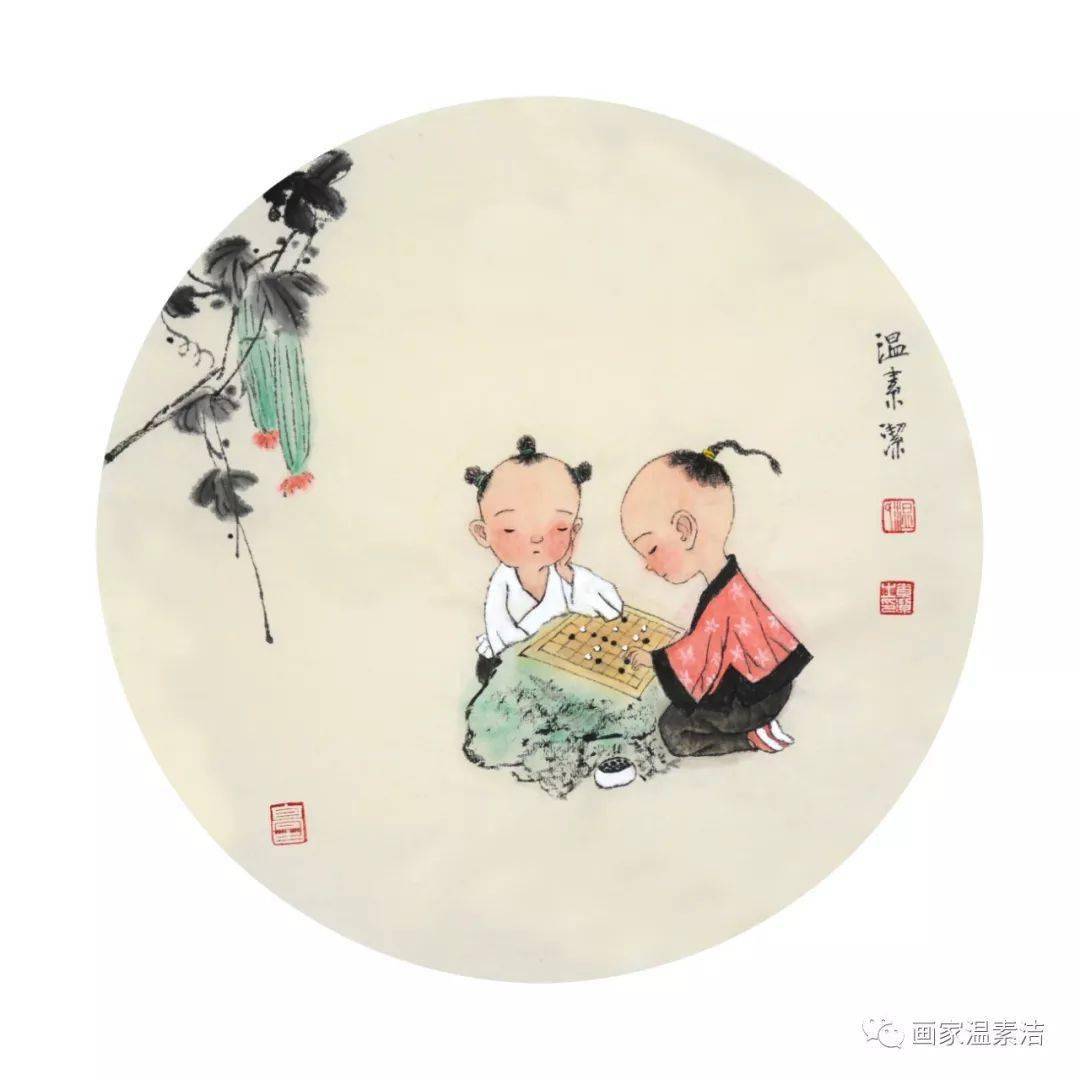 温素洁一平尺童趣图系列作品