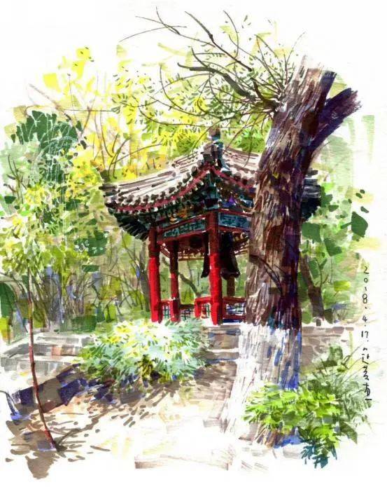 清华美院教授吴冠英画记清华我有甸园