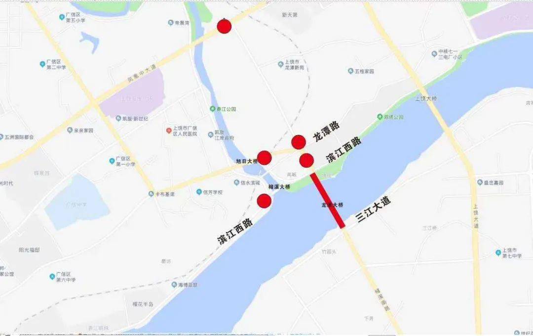 关于龙潭大桥实行临时交通管制的公告