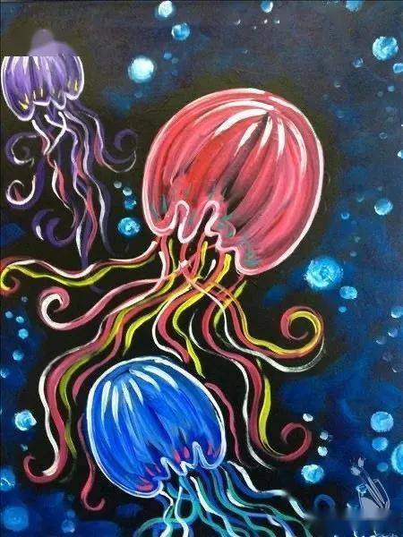 素材分享——简单好学的海底世界色彩作品