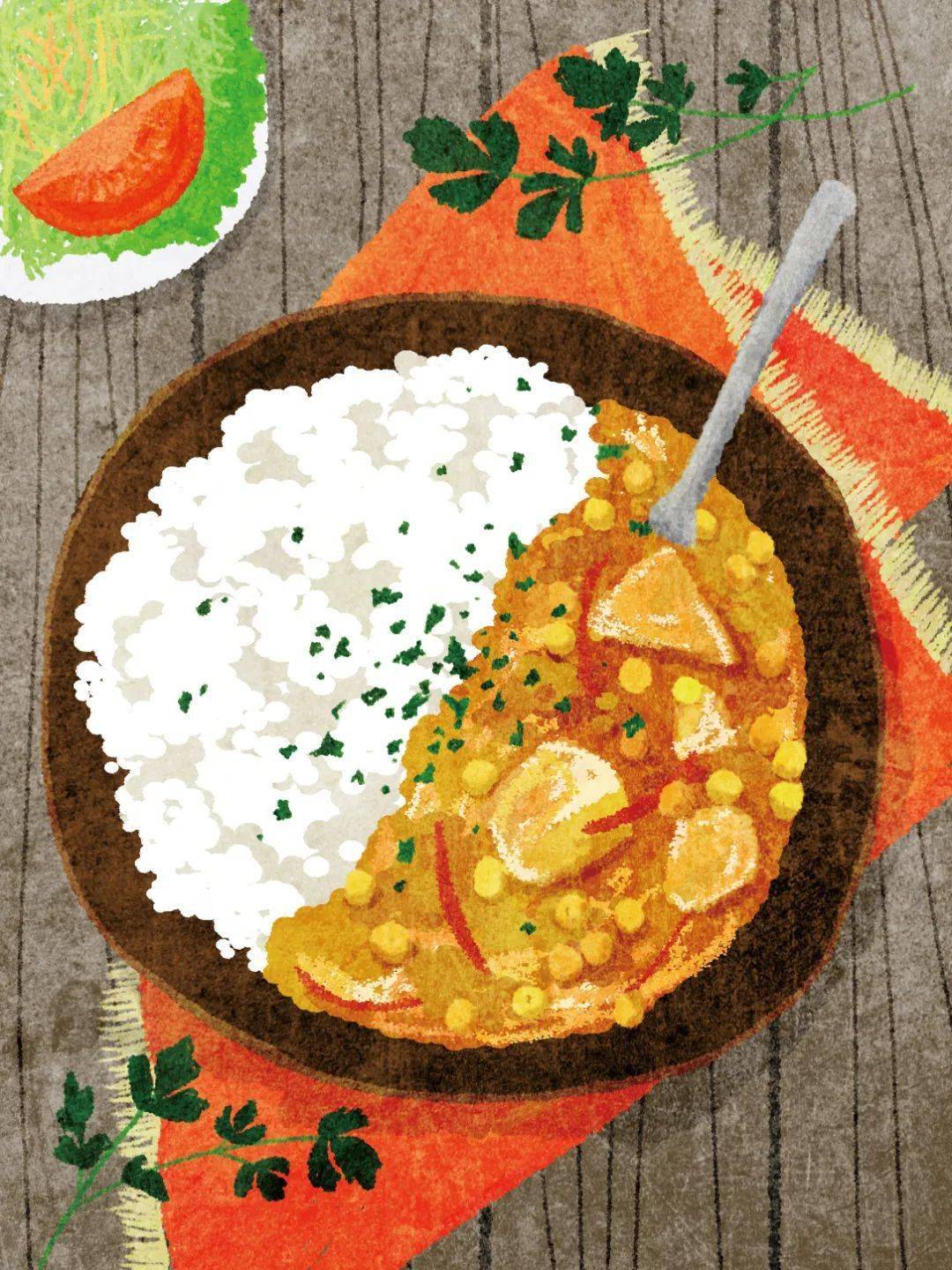 满满的日本风:showko yamanaka美食手绘插画作品