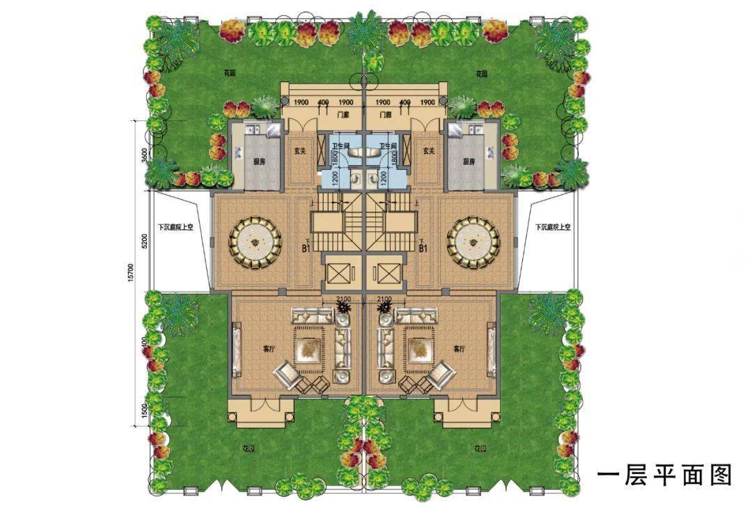 退台花园墅质血统99宜居低密99私人电梯建面约370-394﹐湖景双拼