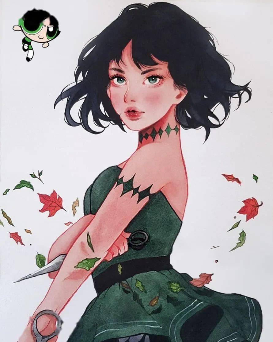 水彩画入门精致细腻的水彩动漫人物插画