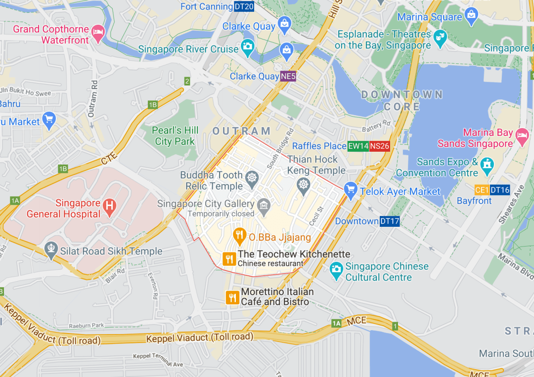 新加坡街景地图图片