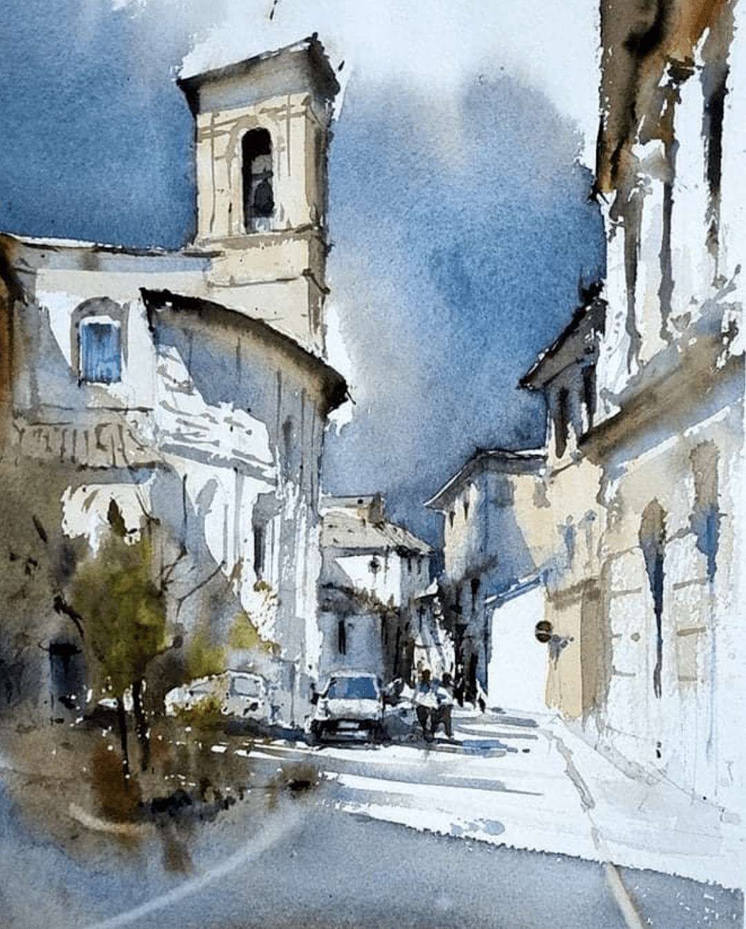 意大利水彩画家massimilianoiocco水彩作品欣赏街景系列