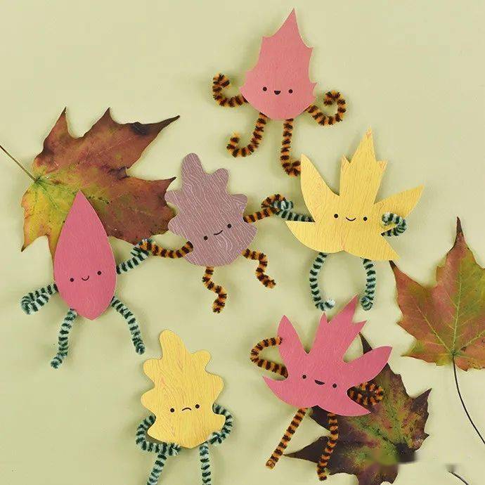 儿童秋天主题手工,纸艺树叶手工合集教程