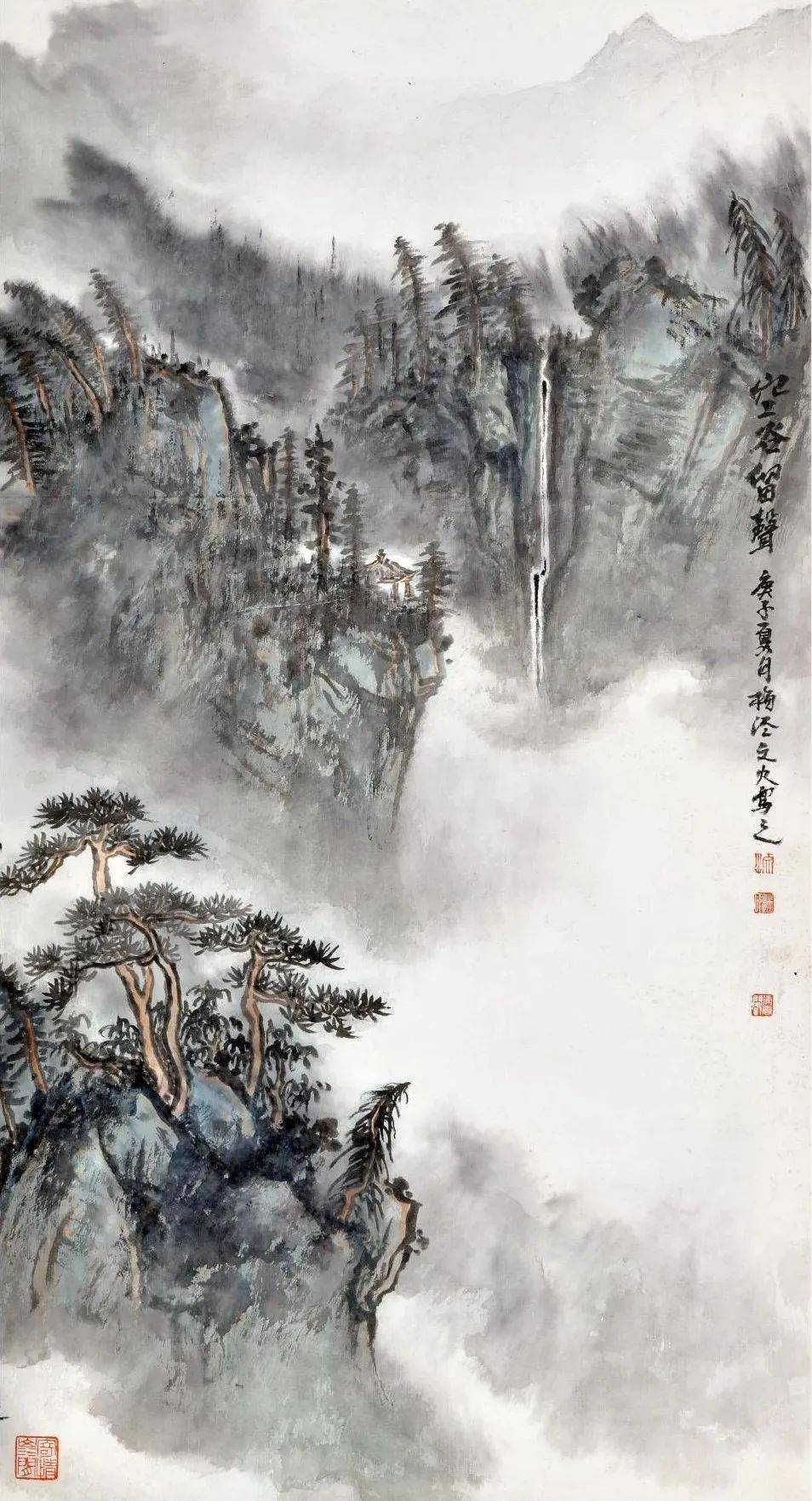 正是因为他对祖国山水的热爱,对中国传统山水画人文精神热爱和艺术