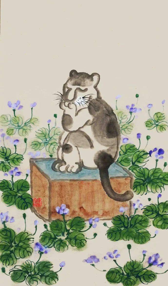 老树画画:人间太多恩怨,何如以猫为伴, 共度区区一生,省去多少麻烦