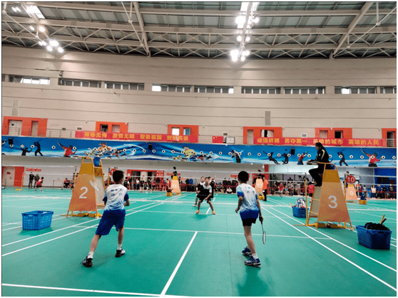 男双甲组第一名张金梁徐享女双甲组第一名胡语瑄彭思迪男双乙组第四名