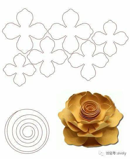 19种纸艺手工花教程合集附教程模版