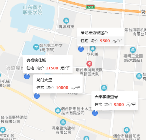 烟台二中高新校区地图图片