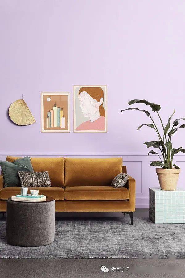 香芋紫的墙面很浅,所以适用于很多空间,例如客厅,卧室,儿童房,在一些