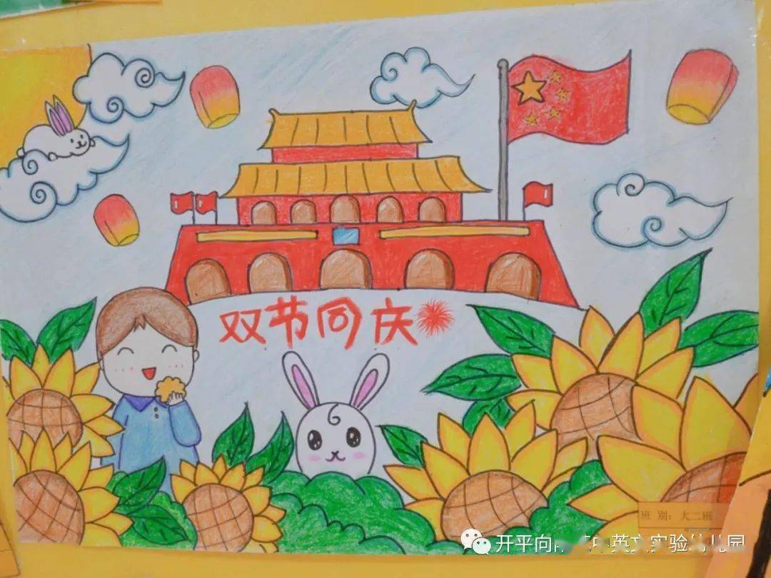 国庆节100周年绘画图片