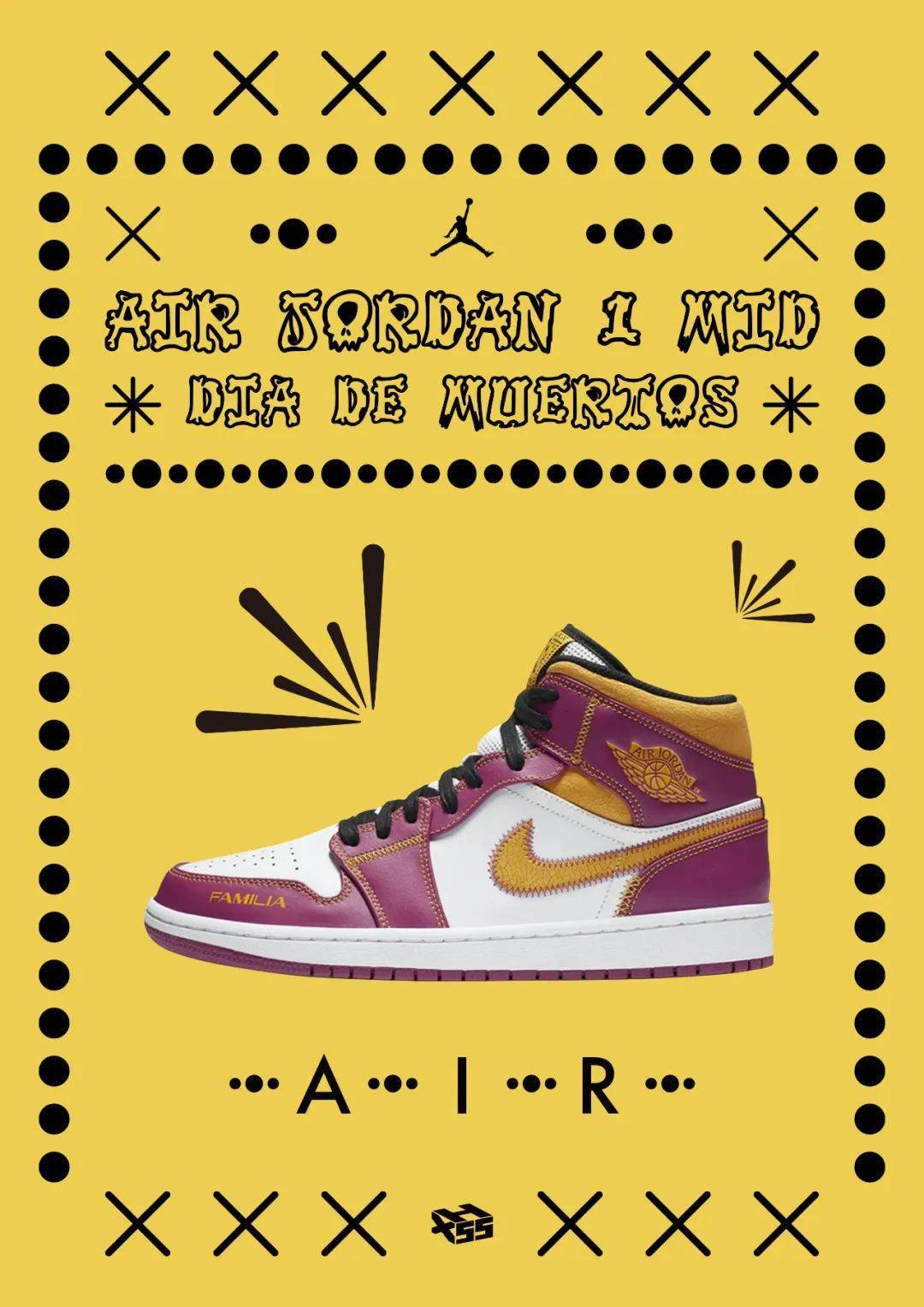 "dod"—时值墨西哥亡灵节祭奠过往生命之际,我们推出这款特别版 aj1