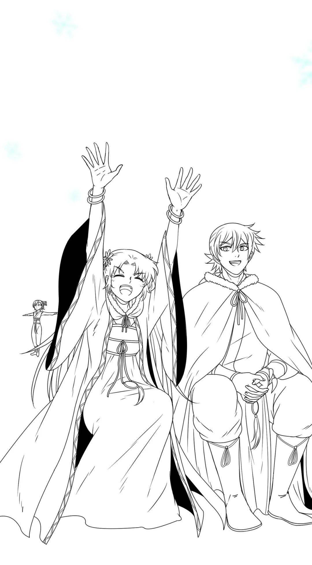 商璃,姬青线稿《战国千年》线稿情报一起揭秘吧!