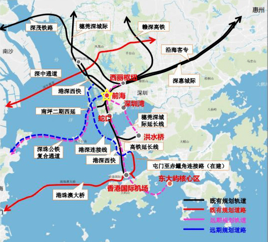 深圳前海地理位置图图片