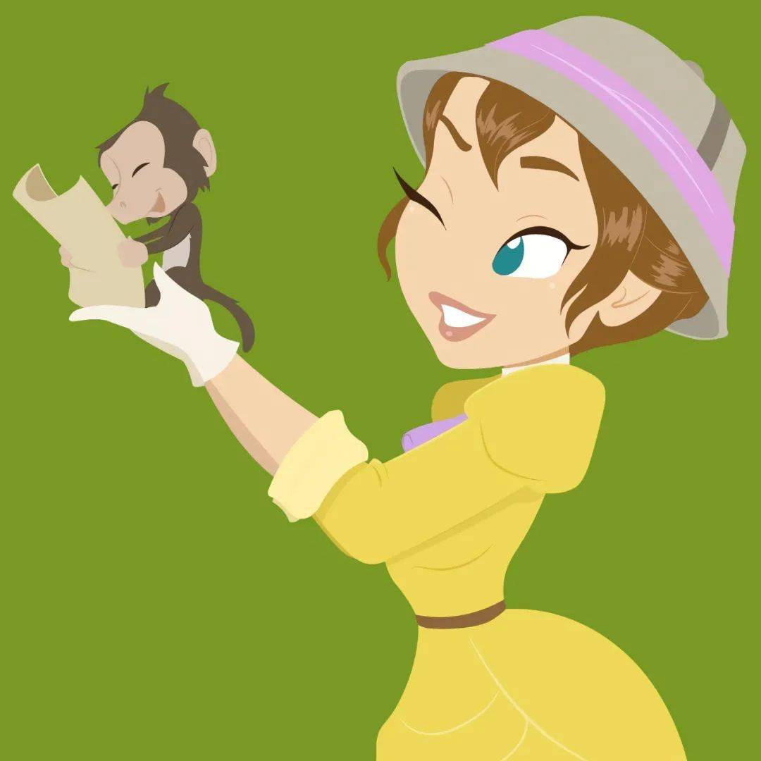 闺蜜头像迪士尼公主插画头像