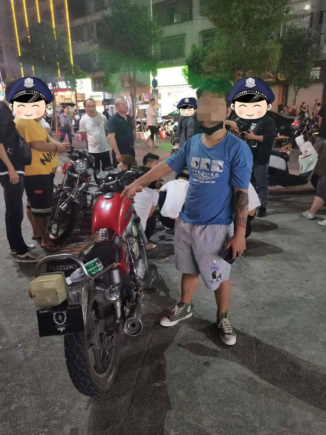 ▼▼从网络视频可见,成群"炸街党"驾驶"鬼火"伴随着轰鸣声出现在街道