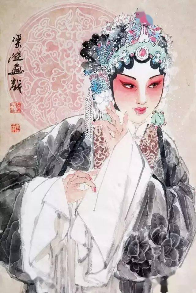 这组水墨戏曲人物,太美了!