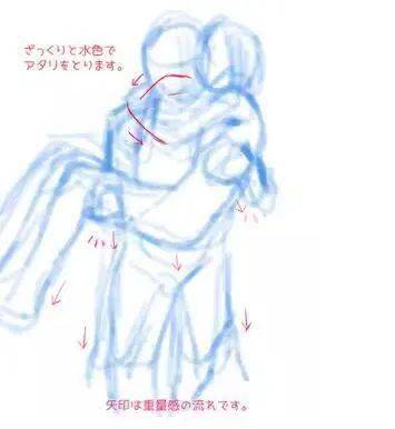 情侣怎么画教你如何画情侣间心动姿势的画法