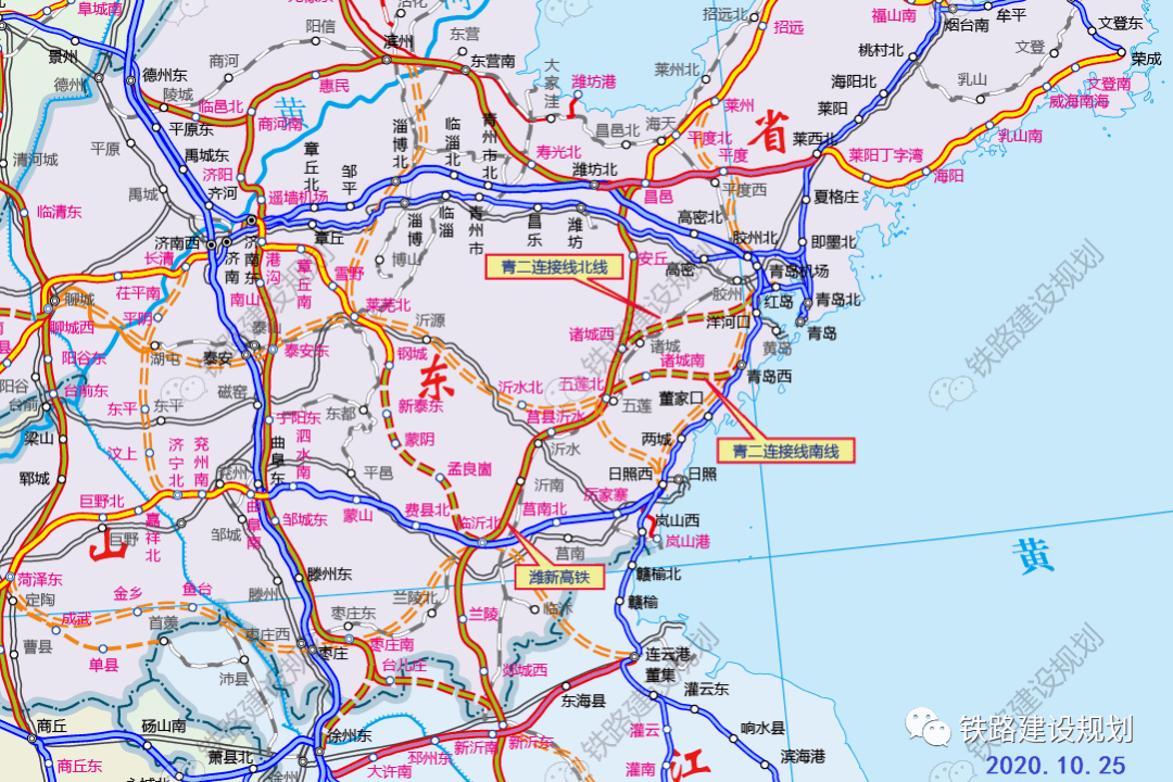 在建(含施工招標);綠色實線--2021年前計劃開工;虛線--中長期規劃