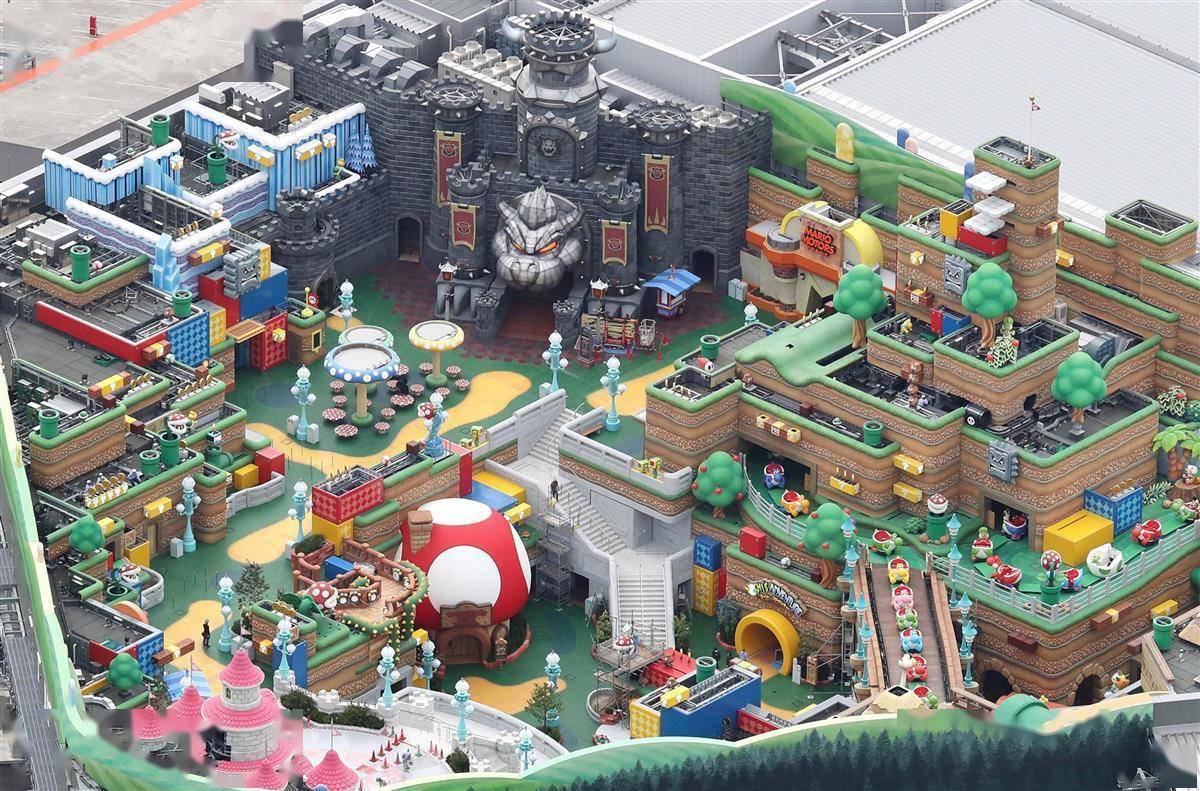 在库巴城堡和蘑菇王国中则是「超级任天堂世界」的两个主要游戏设施