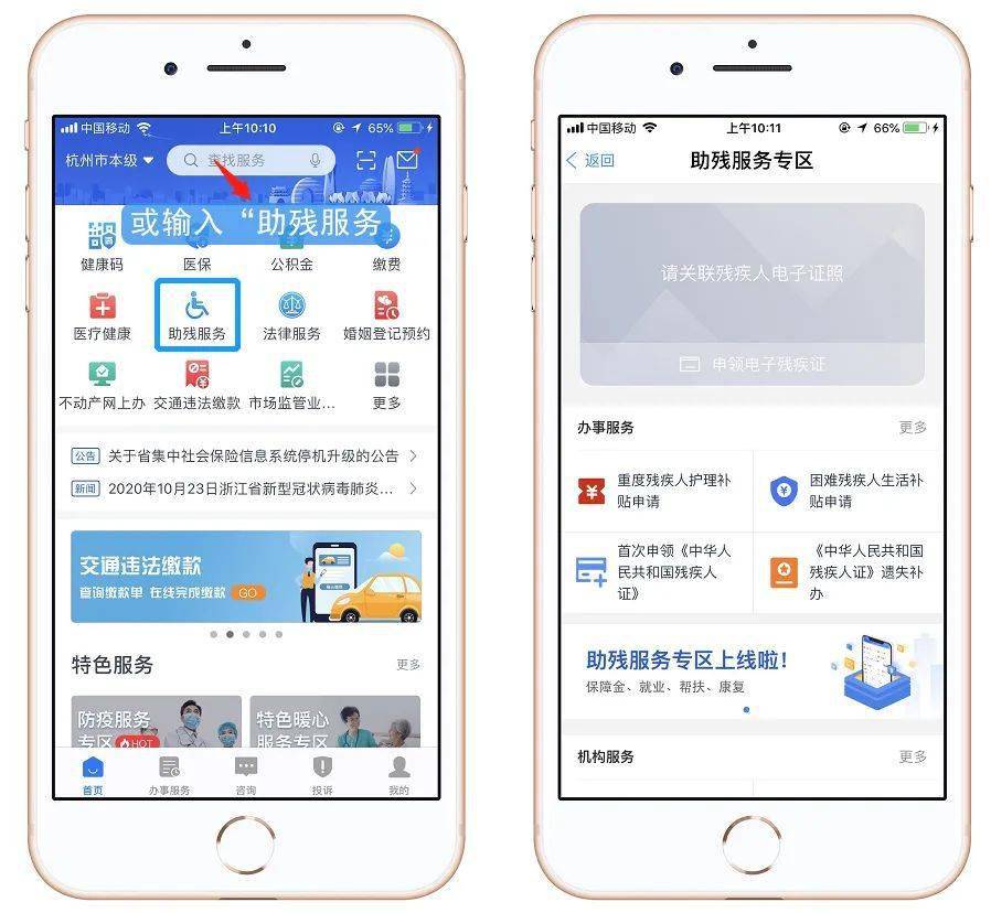 電子殘疾證申領,補貼申請,康復服務……助殘服務專區上線浙裡辦_手機