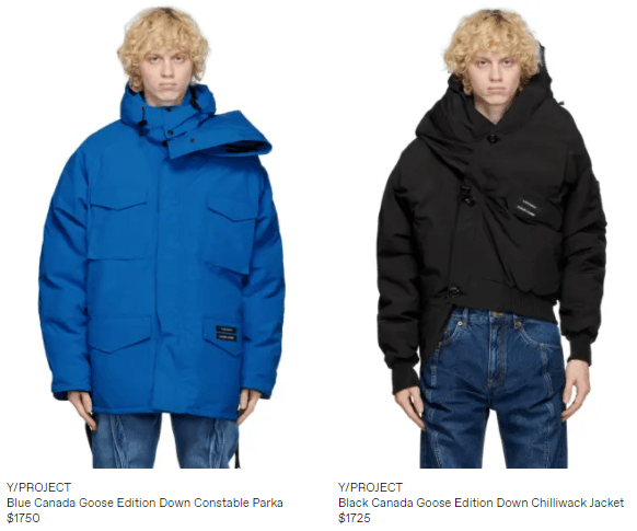 限定新款加拿大鹅联名yproject系列开售潮人必入