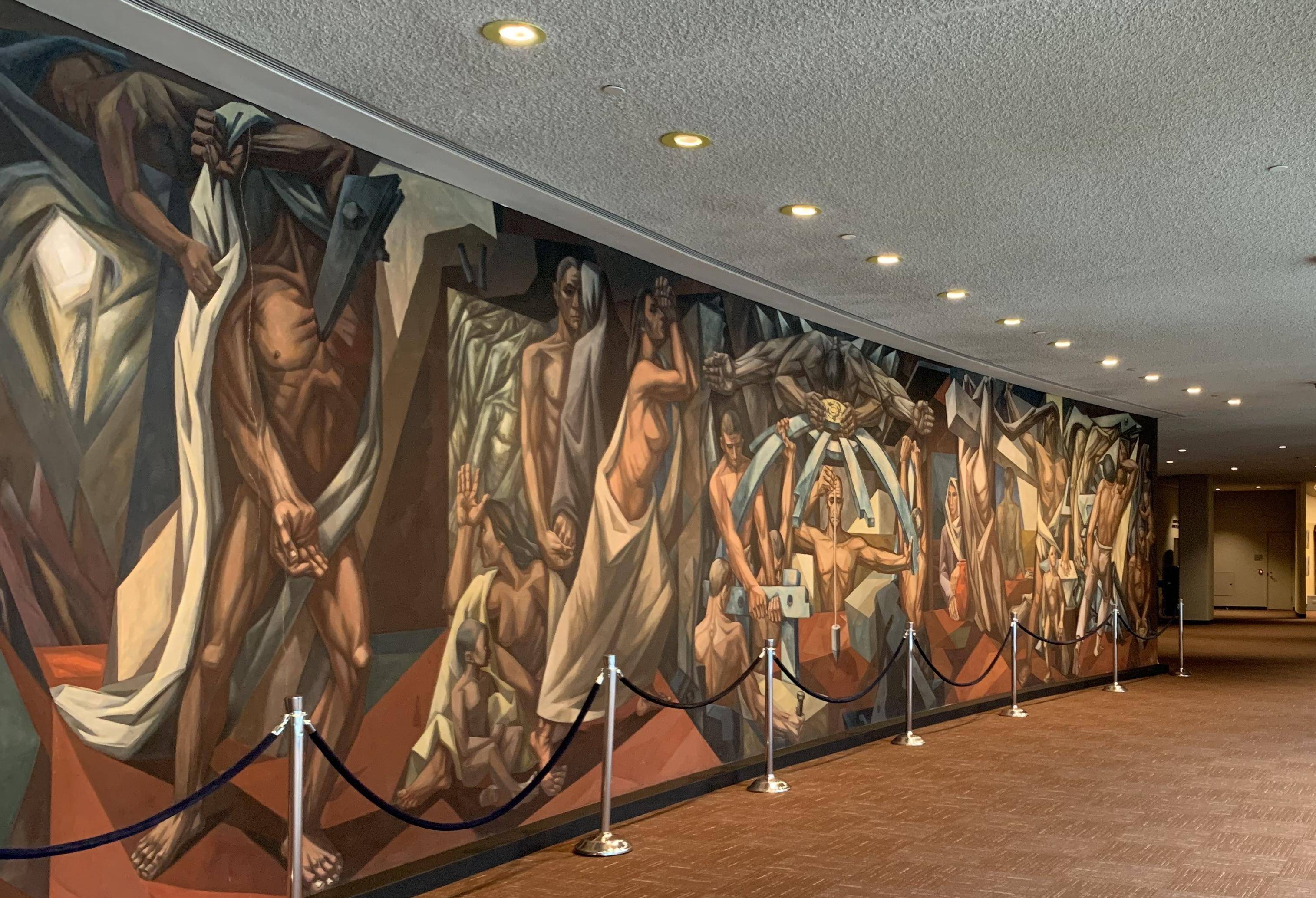 联合国会议室壁画图片