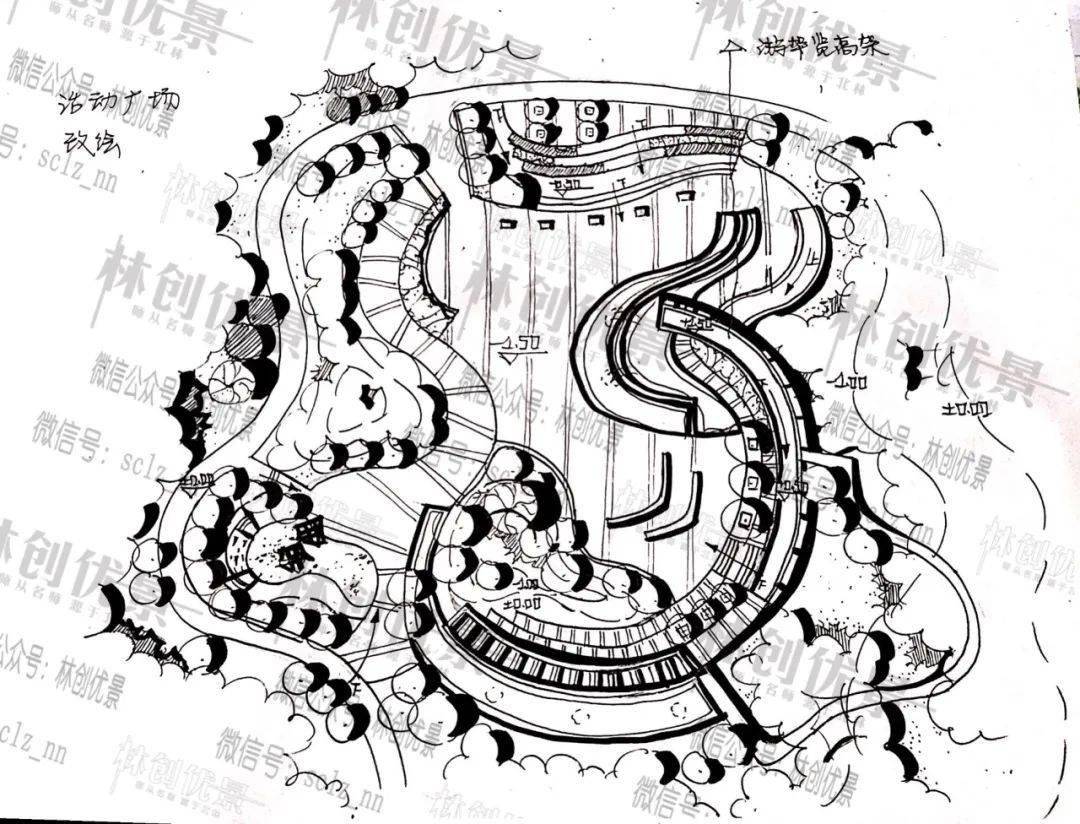 每日一画跟着林创画节点day487广场