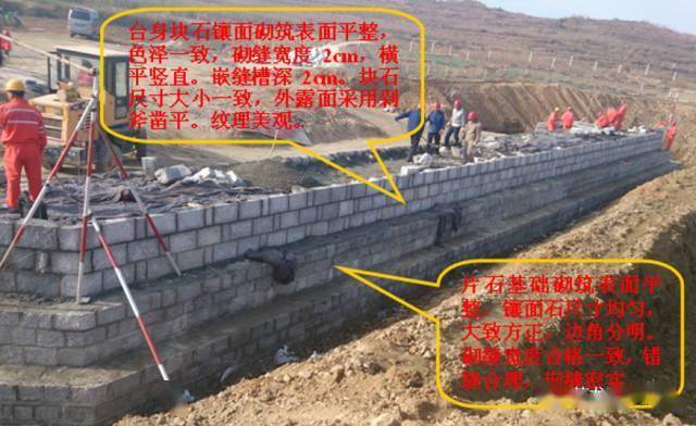 1 采用勾平缝的方式,砌体外露面预留深2cm的勾缝槽.