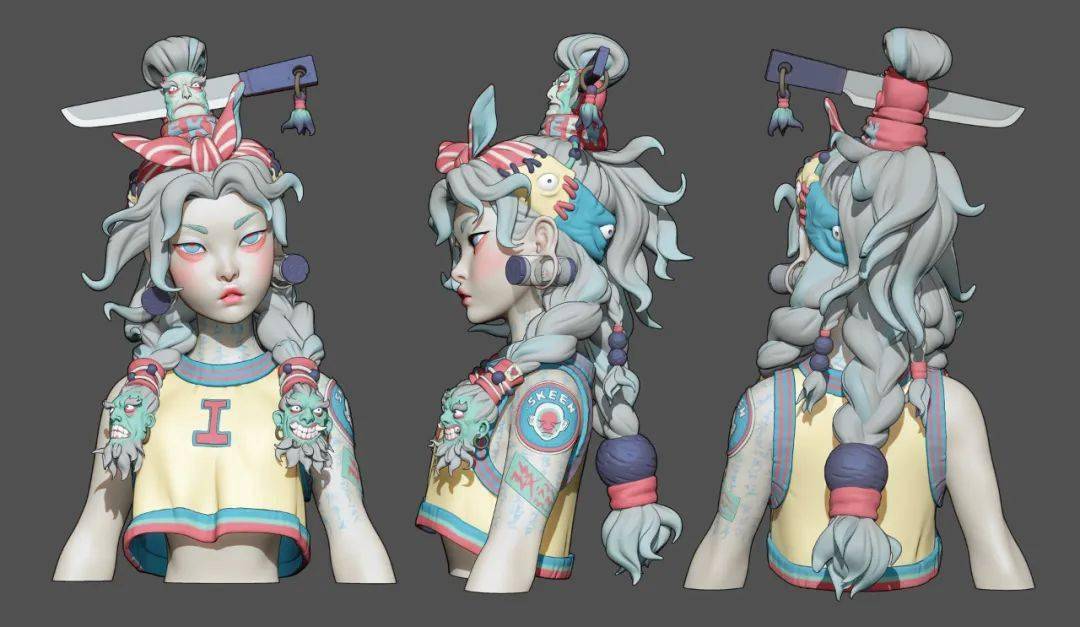 鬼神朋克系列,画风独树一帜的角色插画