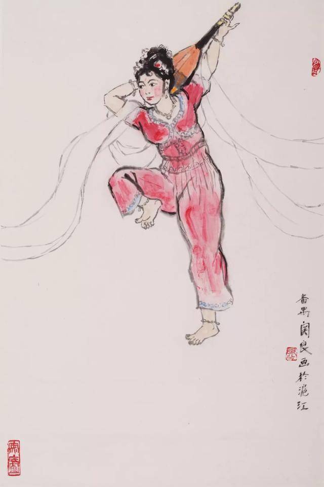 关良戏剧人物画欣赏_作品